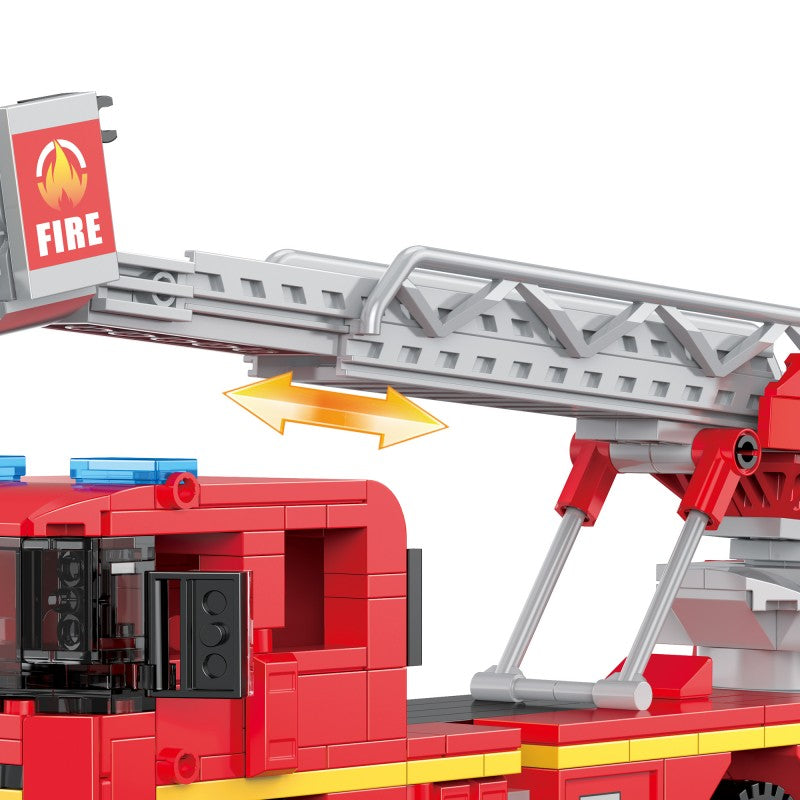 COGO 362PCS Creative Player Transformation Fire Fighting Series Building Blocks Toys