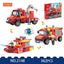 COGO 350PCS Creative Player Transformation Fire Fighting Series Building Blocks Toys