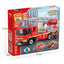 COGO 369PCS Creative Player Transformation Fire Fighting Series Building Blocks Toys