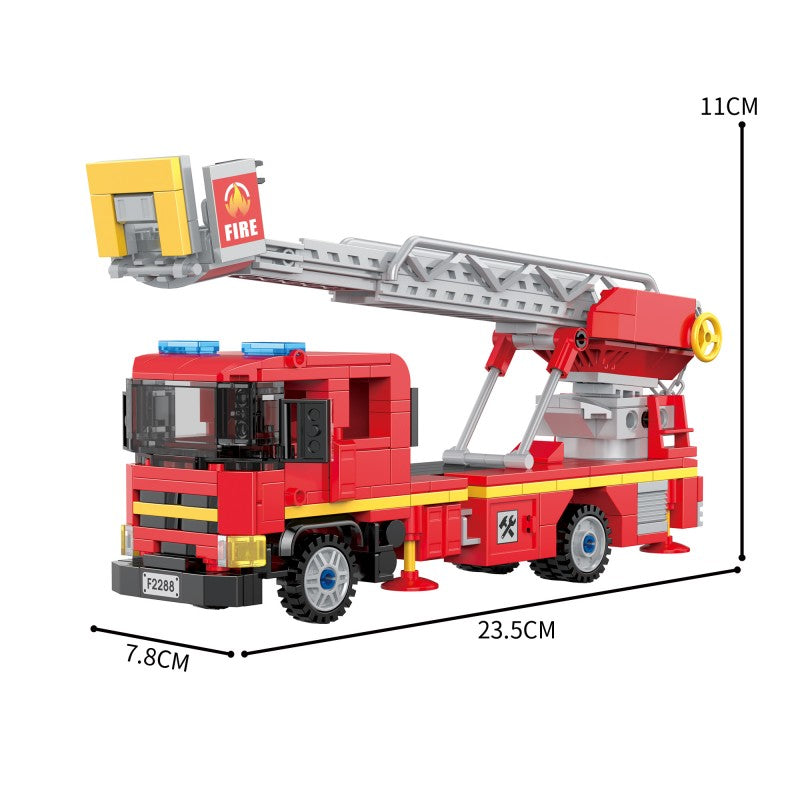 COGO 369PCS Creative Player Transformation Fire Fighting Series Building Blocks Toys