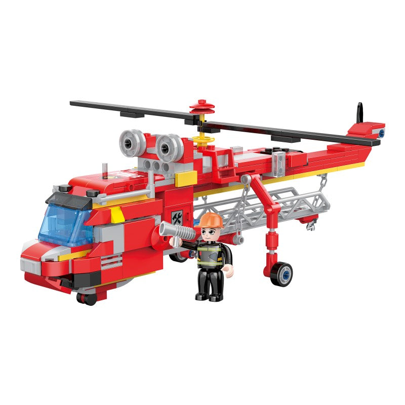 COGO 369PCS Creative Player Transformation Fire Fighting Series Building Blocks Toys