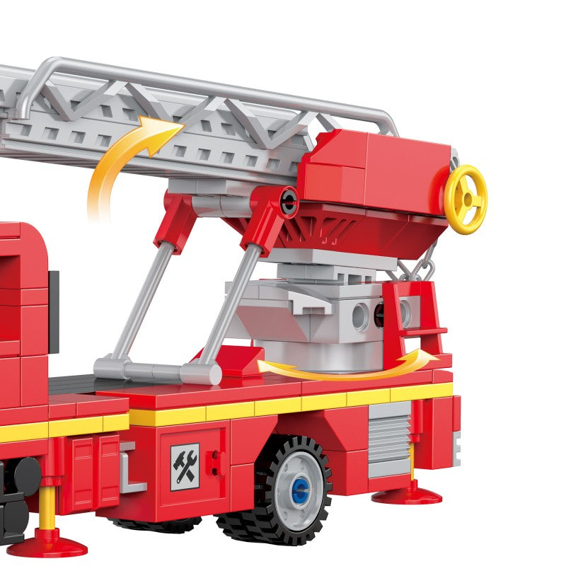 COGO 369PCS Creative Player Transformation Fire Fighting Series Building Blocks Toys