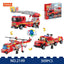 COGO 369PCS Creative Player Transformation Fire Fighting Series Building Blocks Toys
