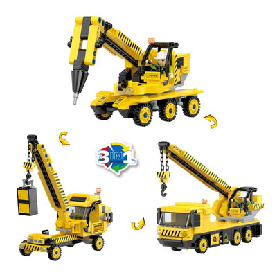 COGO 329PCS Creative Player Series Engineering Vehicle Building Blocks Toys