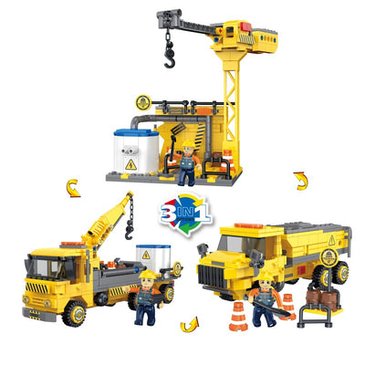 COGO 345PCS Creative Player Series Engineering Vehicle Building Blocks Toys