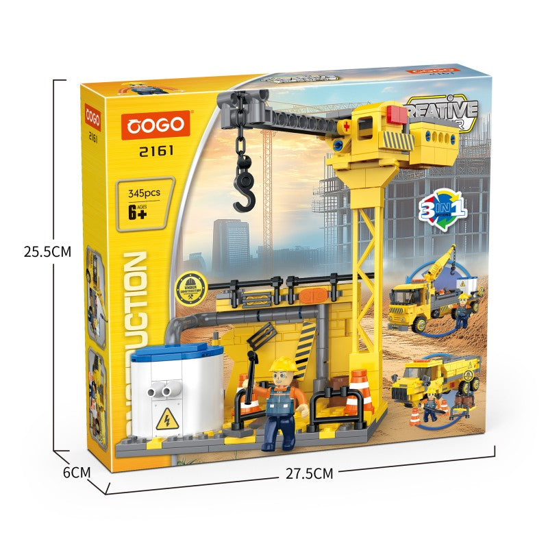 COGO 345PCS Creative Player Series Engineering Vehicle Building Blocks Toys