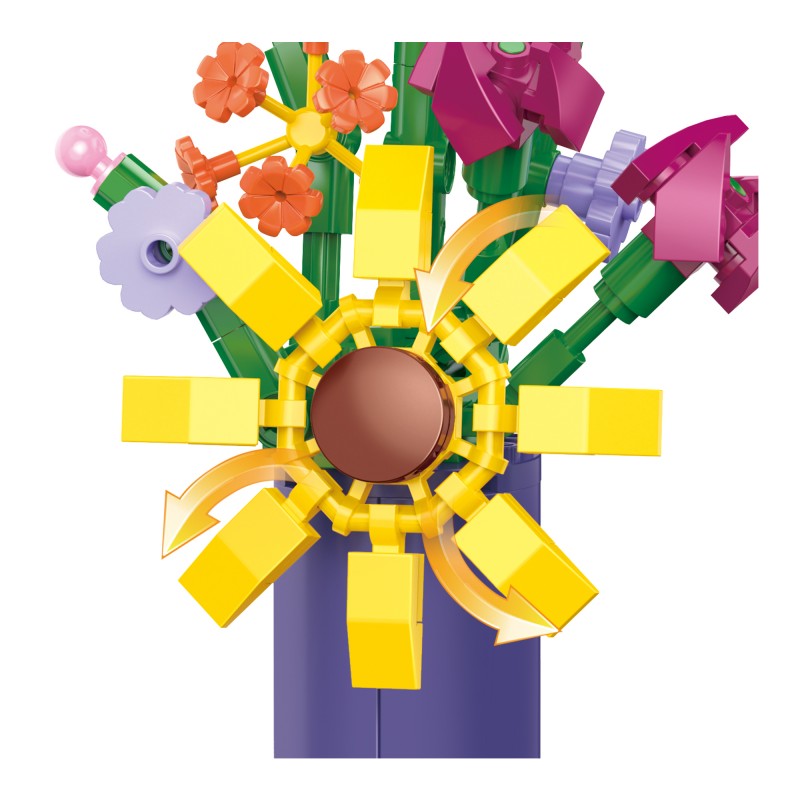 盆栽系列小颗粒积木-迷你插花盆栽/1054PCS