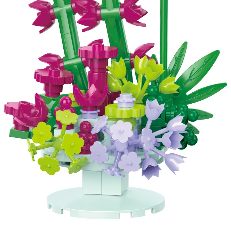 盆栽系列小颗粒积木-迷你插花盆栽/1054PCS