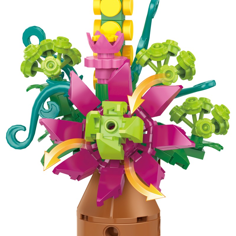 盆栽系列小颗粒积木-迷你插花盆栽/1054PCS