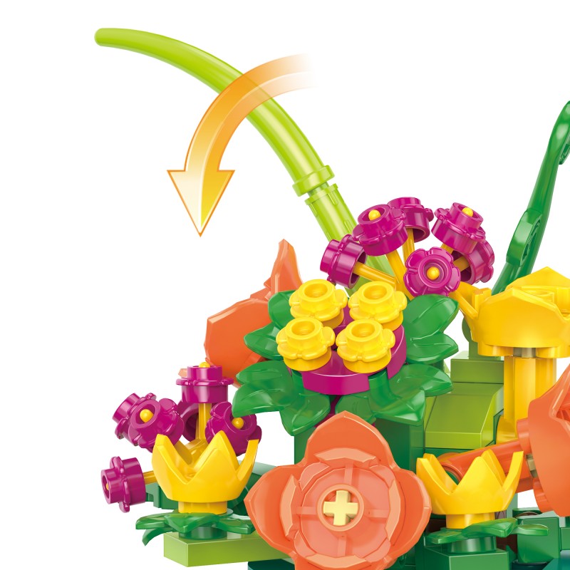 盆栽系列小颗粒积木-迷你插花盆栽/1054PCS