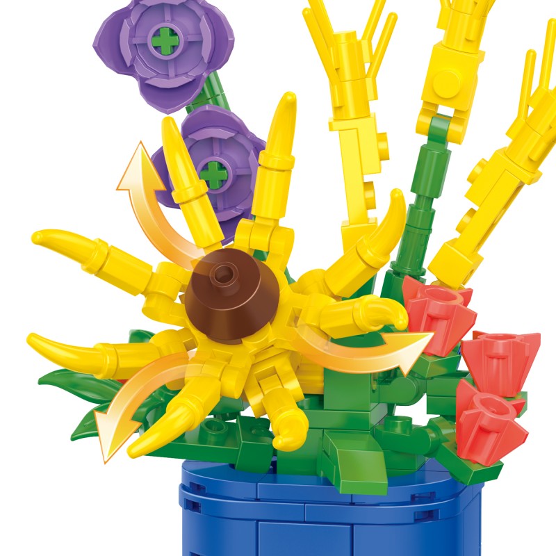 盆栽系列小颗粒积木-迷你插花盆栽/1054PCS