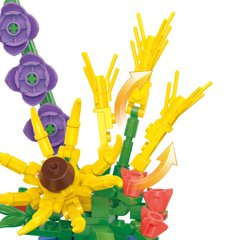 盆栽系列小颗粒积木-迷你插花盆栽/1054PCS