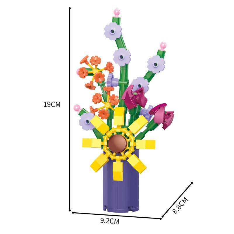 盆栽系列小颗粒积木-迷你插花盆栽/1054PCS