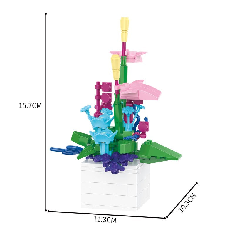 盆栽系列小颗粒积木-迷你插花盆栽/1054PCS