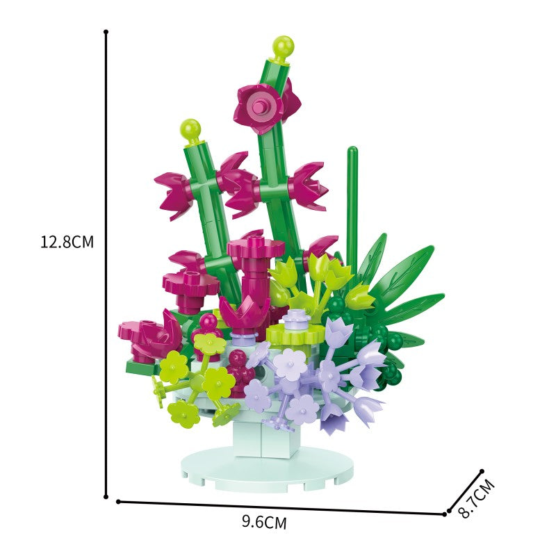 盆栽系列小颗粒积木-迷你插花盆栽/1054PCS