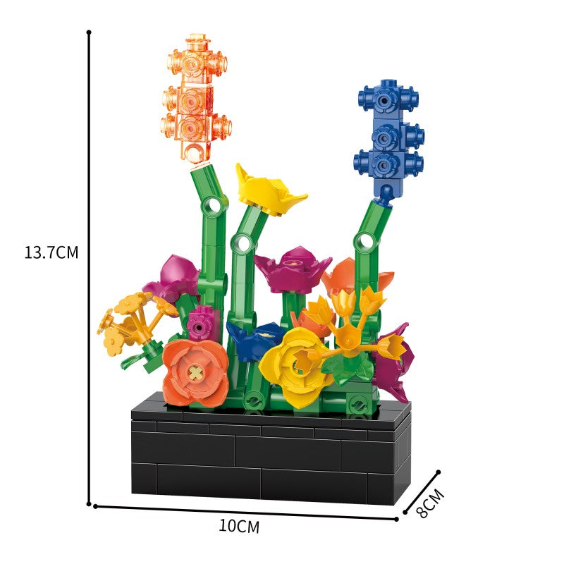盆栽系列小颗粒积木-迷你插花盆栽/1054PCS