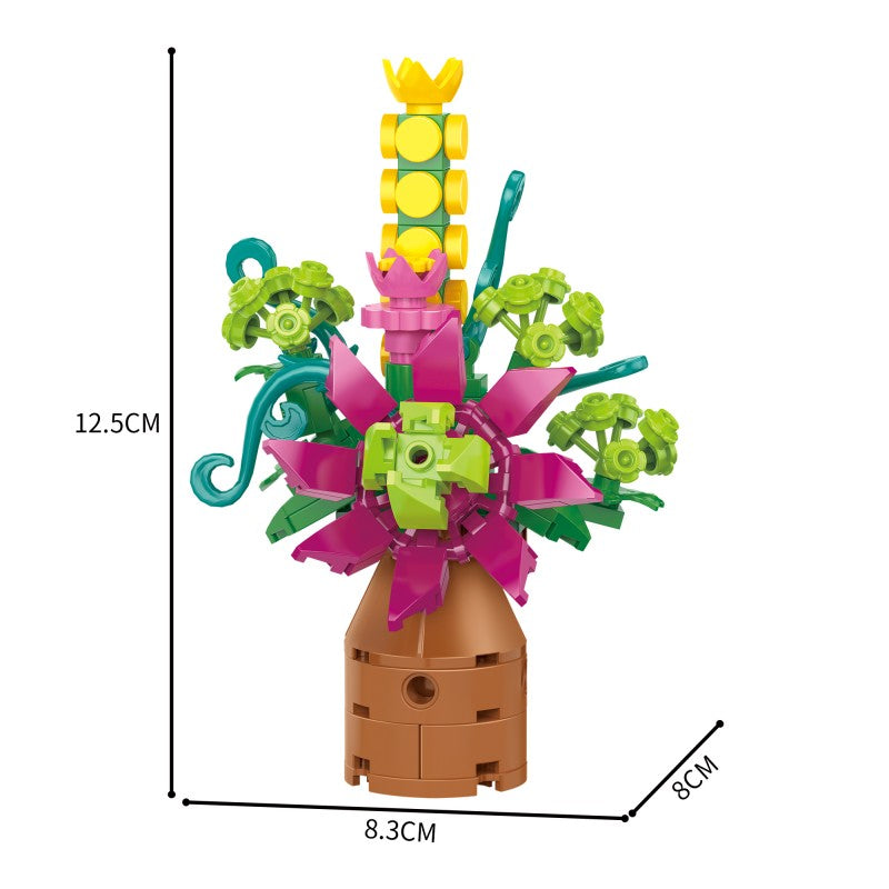 盆栽系列小颗粒积木-迷你插花盆栽/1054PCS