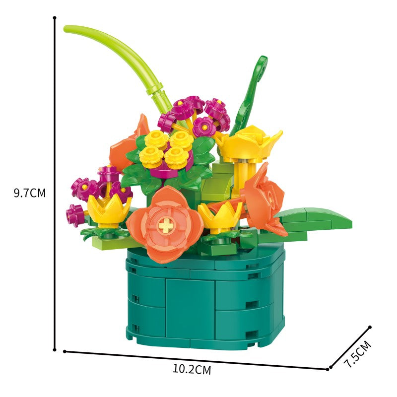 盆栽系列小颗粒积木-迷你插花盆栽/1054PCS