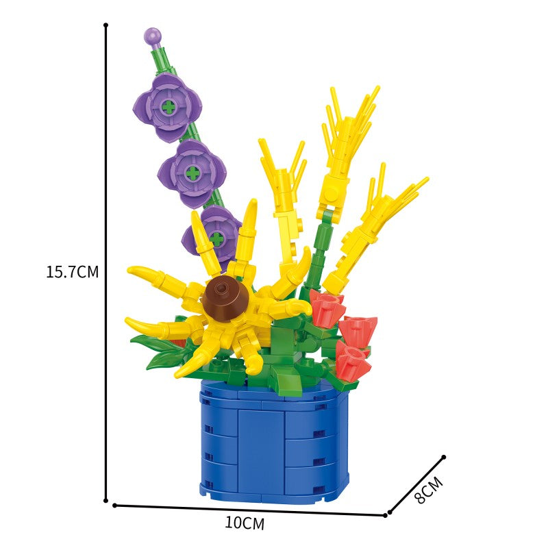 盆栽系列小颗粒积木-迷你插花盆栽/1054PCS