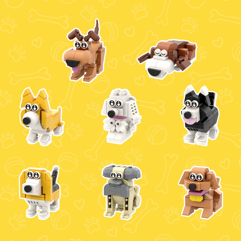 COGO 489PCS Little Friends Series Pet Building Blocks Toys