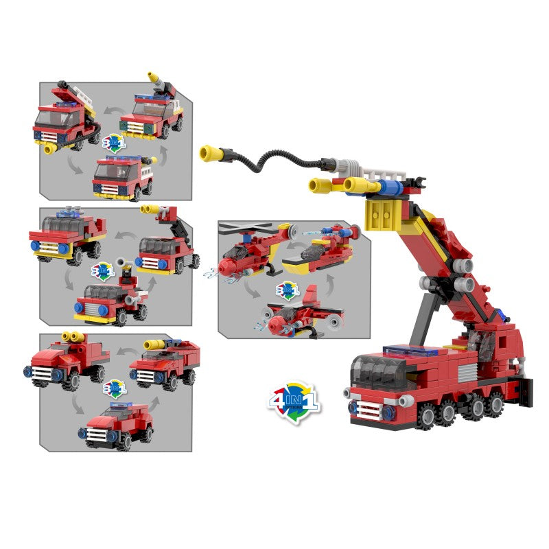 COGO 242PCS Creative Player Series Mini Fire Station Building Blocks Toys