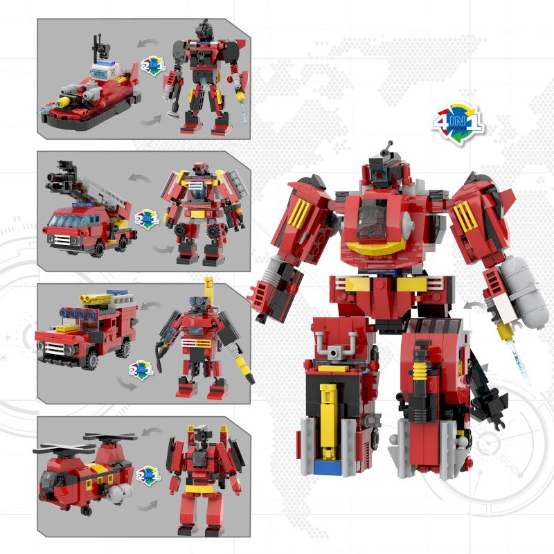 COGO 620PCS Creative Player Series Mini Fire Station Building Blocks Toys