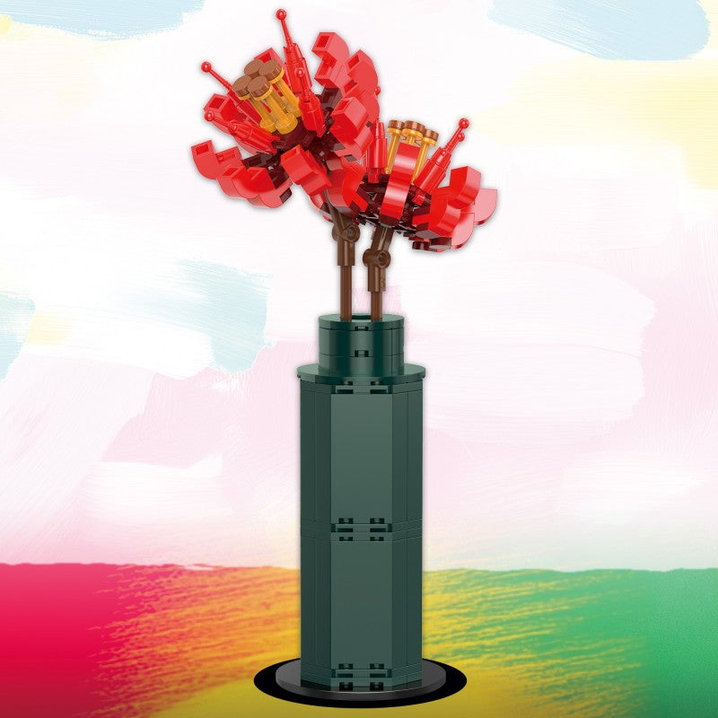 盆栽系列小颗粒积木-石蒜花/206PCS