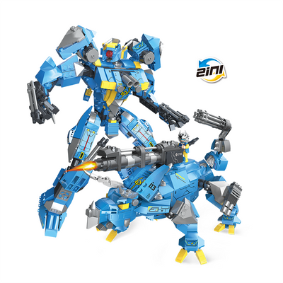 COGO 595PCS Mecha Dinosaur Transformation Building Block Toy