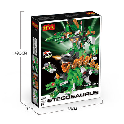 COGO 587PCS Mecha Dinosaur Transformation Building Block Toy