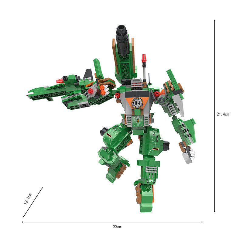 COGO 587PCS 机甲恐龙变形积木玩具