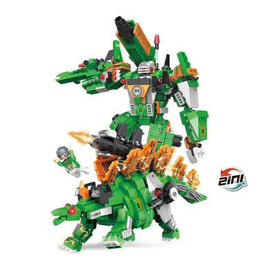 COGO 587PCS Mecha Dinosaur Transformation Building Block Toy