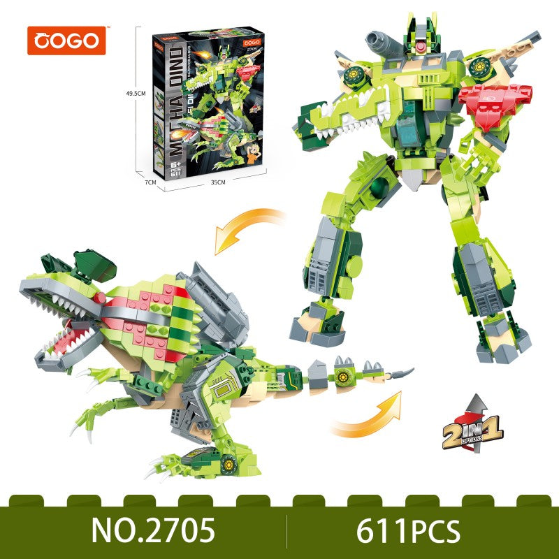 COGO 611PCS Mechanical Dinosaur Series Building Blocks Toys
