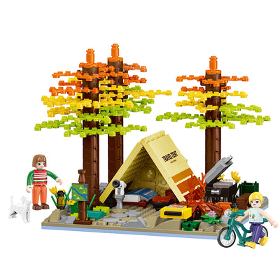 COGO 473PCS Forest Tent Camping Building Blocks Toys