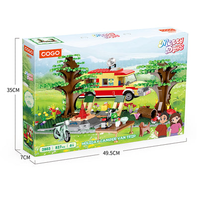 COGO 827PCS Holiday Camper Van Tour Building Blocks Toys