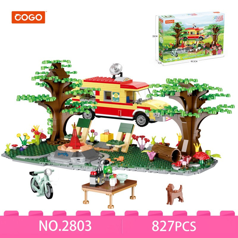 COGO 827PCS Holiday Camper Van Tour Building Blocks Toys