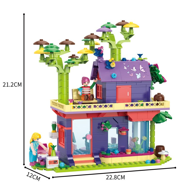 COGO 485PCS Fairytale Dream Forest Fantasy Cottage Building Blocks Toys