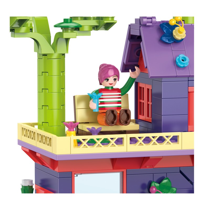 COGO 485PCS Fairytale Dream Forest Fantasy Cottage Building Blocks Toys