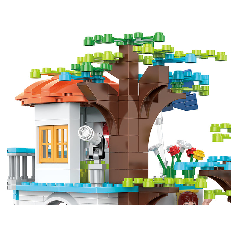 COGO 600PCS Fairytale Dream Butterfly Tree Forest House Building Blocks Toys