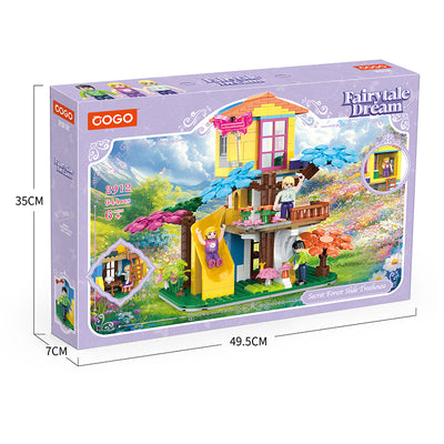 COGO 644PCS Fairytale Dream Secret Slide Cottage Building Blocks Toys