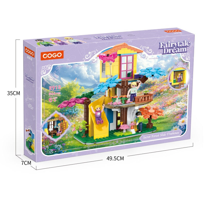COGO 644PCS Fairytale Dream Secret Slide Cottage Building Blocks Toys