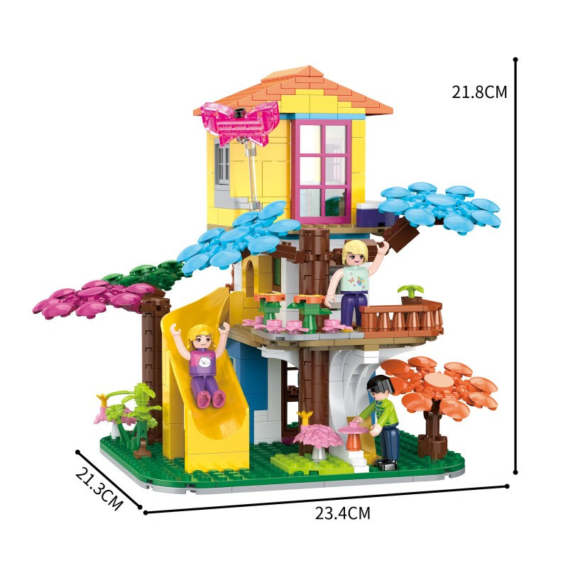 COGO 644PCS Fairytale Dream Secret Slide Cottage Building Blocks Toys