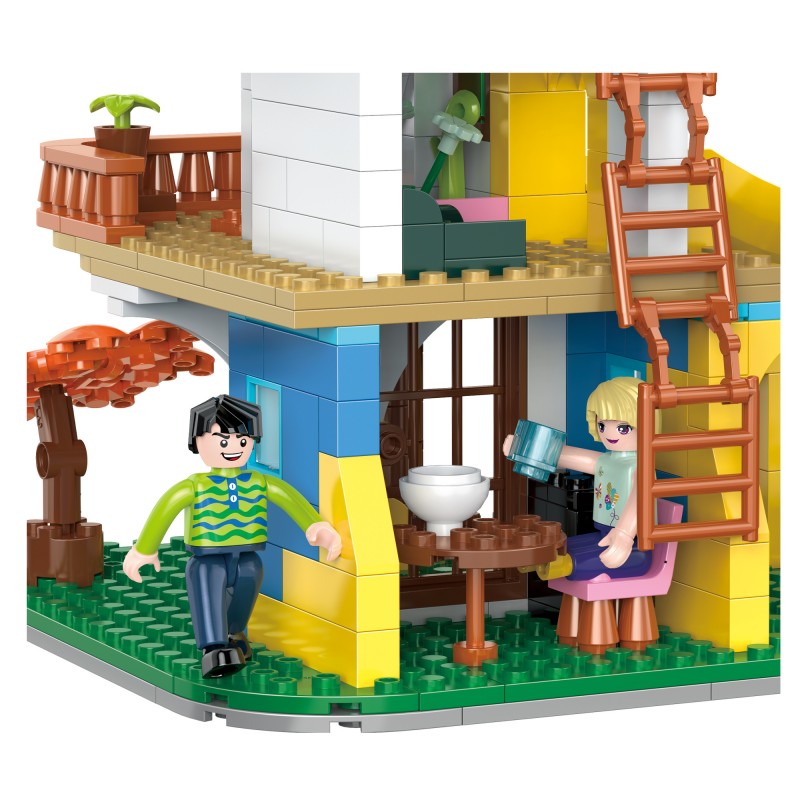 COGO 644PCS Fairytale Dream Secret Slide Cottage Building Blocks Toys