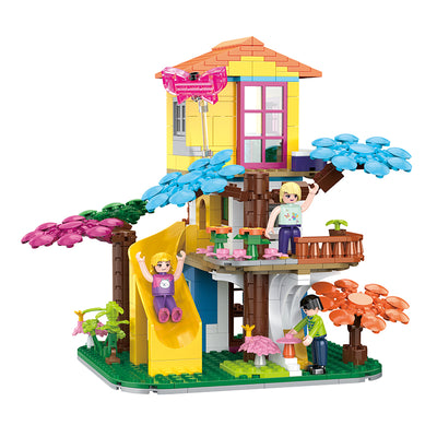 COGO 644PCS Fairytale Dream Secret Slide Cottage Building Blocks Toys