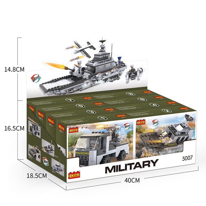 COGO Eight Military Ship Building Block Toys