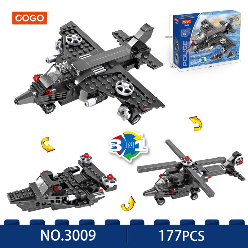 COGO 177PCS Creative One-Change Three-In-One Series Building Block Toys
