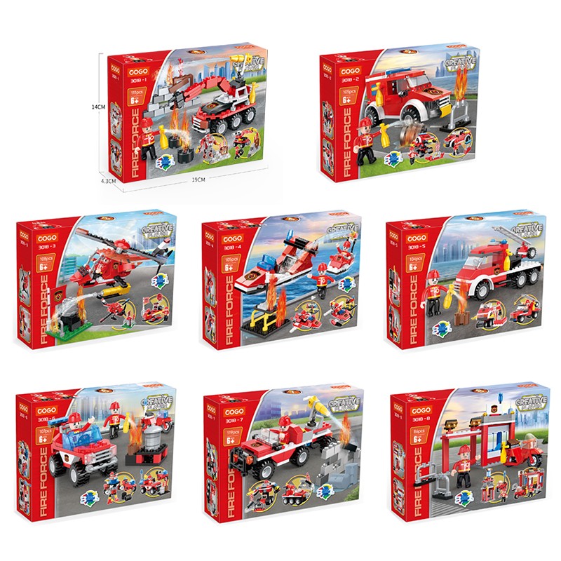 COGO 86-111PCS Eight Fire Building Block Toys