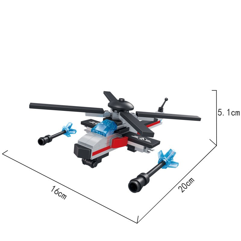 COGO Eight 2-In-1 Military Building Block Toys