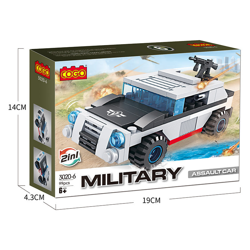 COGO Eight 2-In-1 Military Building Block Toys