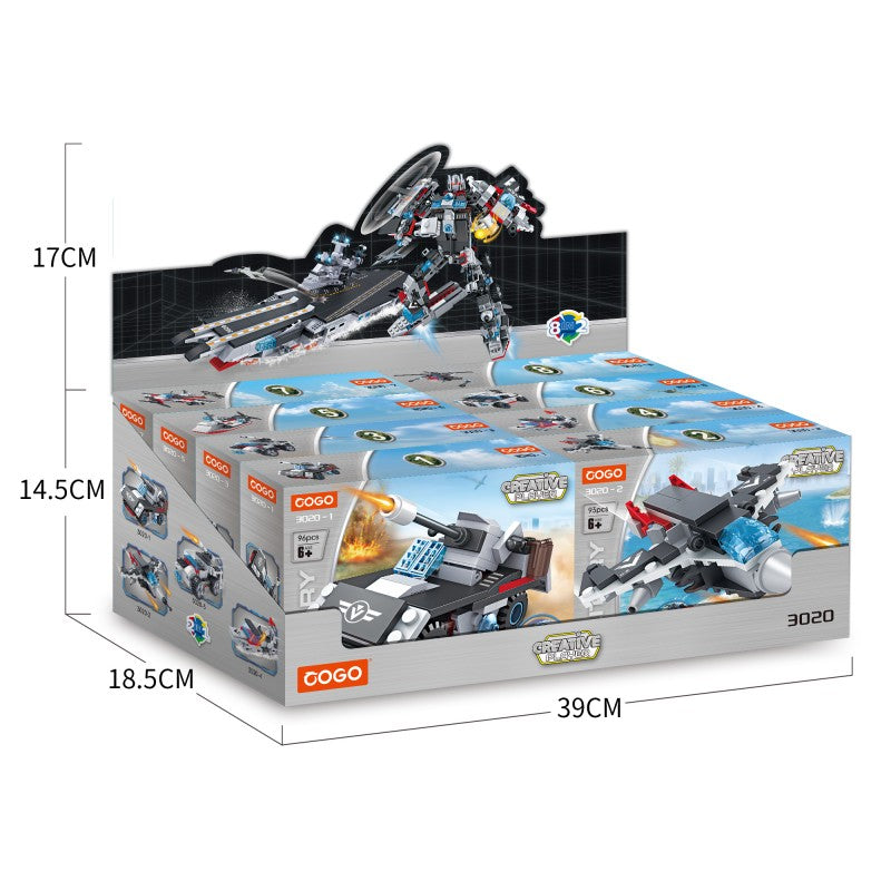 COGO Eight 2-In-1 Military Building Block Toys