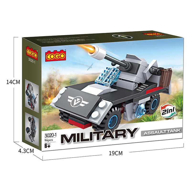 COGO Eight 2-In-1 Military Building Block Toys